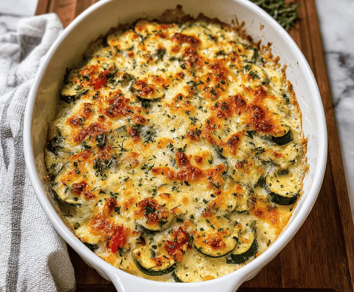 Easy Baked Zucchini and Cheesy Casserole