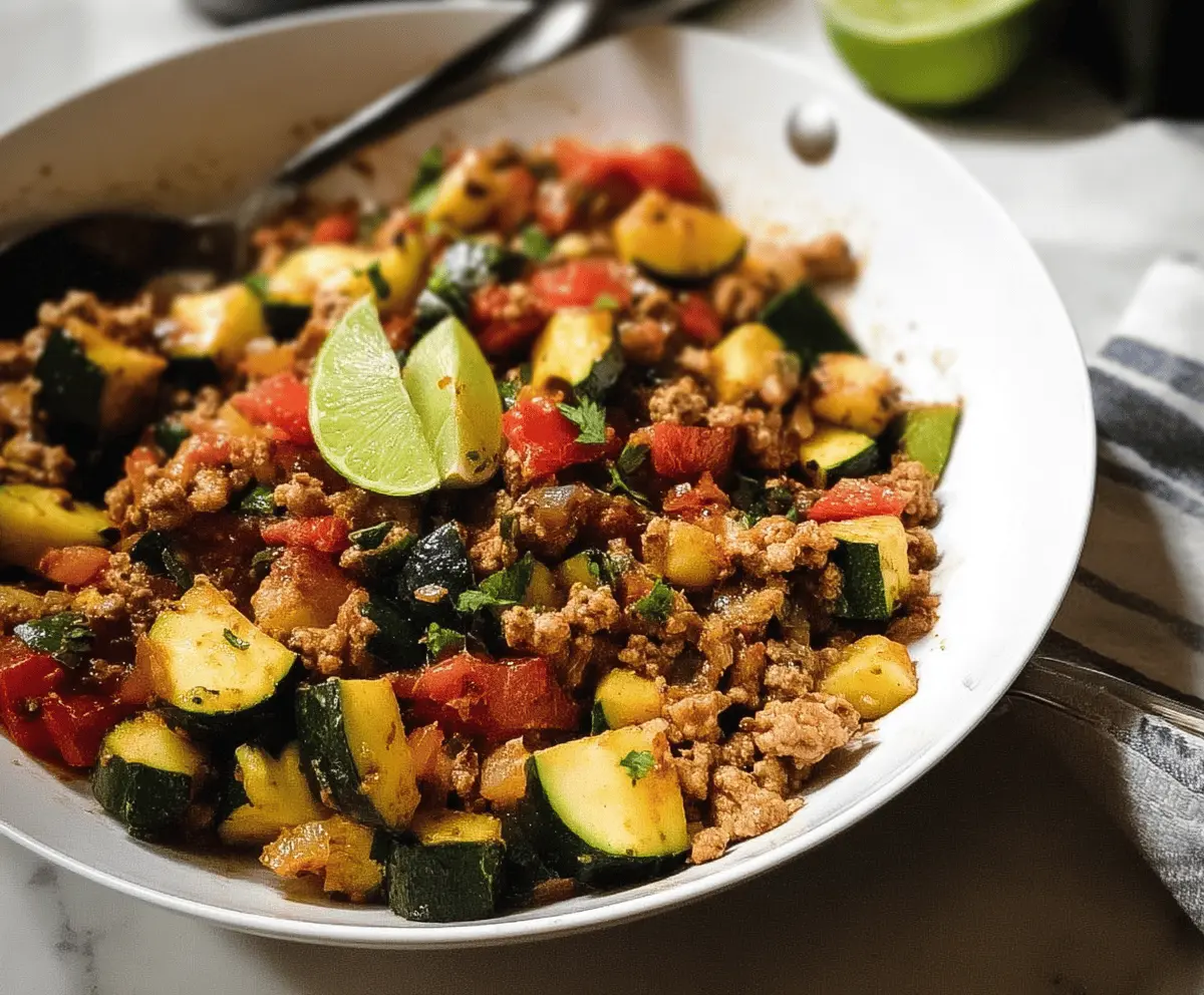 Healthy Ground Turkey and Zucchini Skillet Recipe