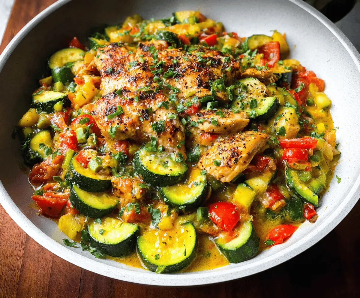 Easy Tex Mex Chicken and Zucchini Skillet