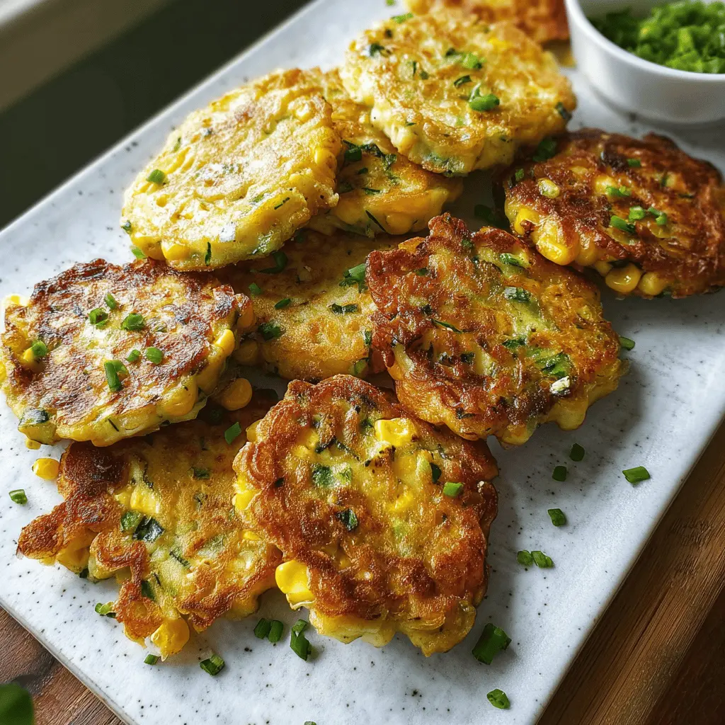 Crispy Zucchini Corn Fritters Recipe