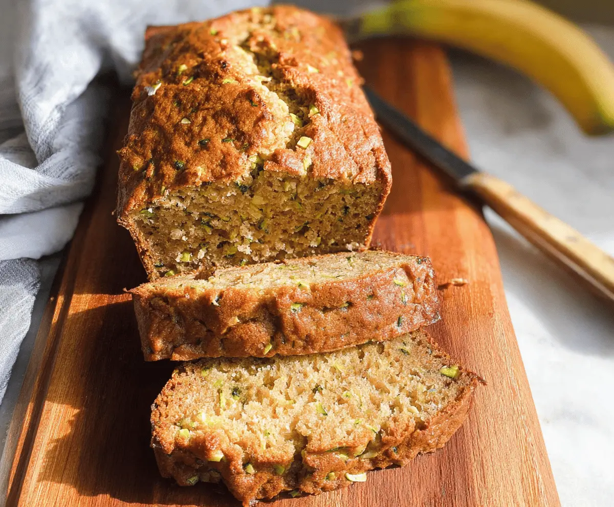Moist Zucchini Banana Bread Recipe