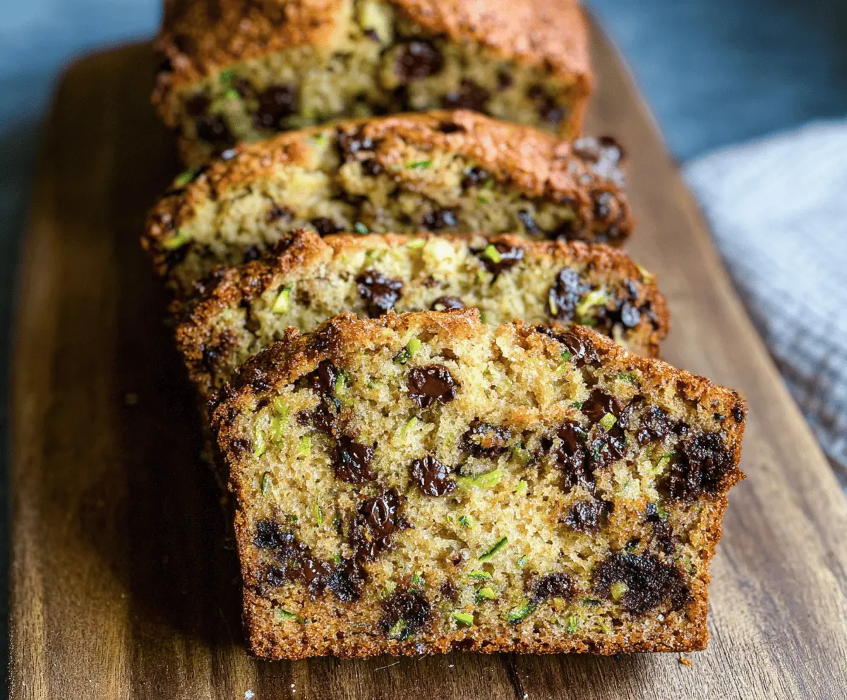 Moist Chocolate Chip Zucchini Bread Recipe