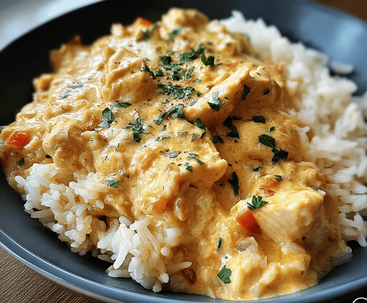 Creamy Chicken and Rice Easy One-Pot Dinner