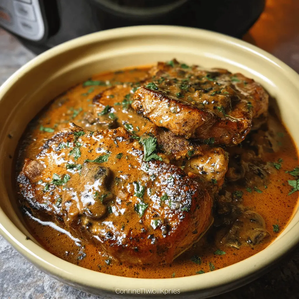 Easy Crock Pot Smothered Pork Chops Recipe