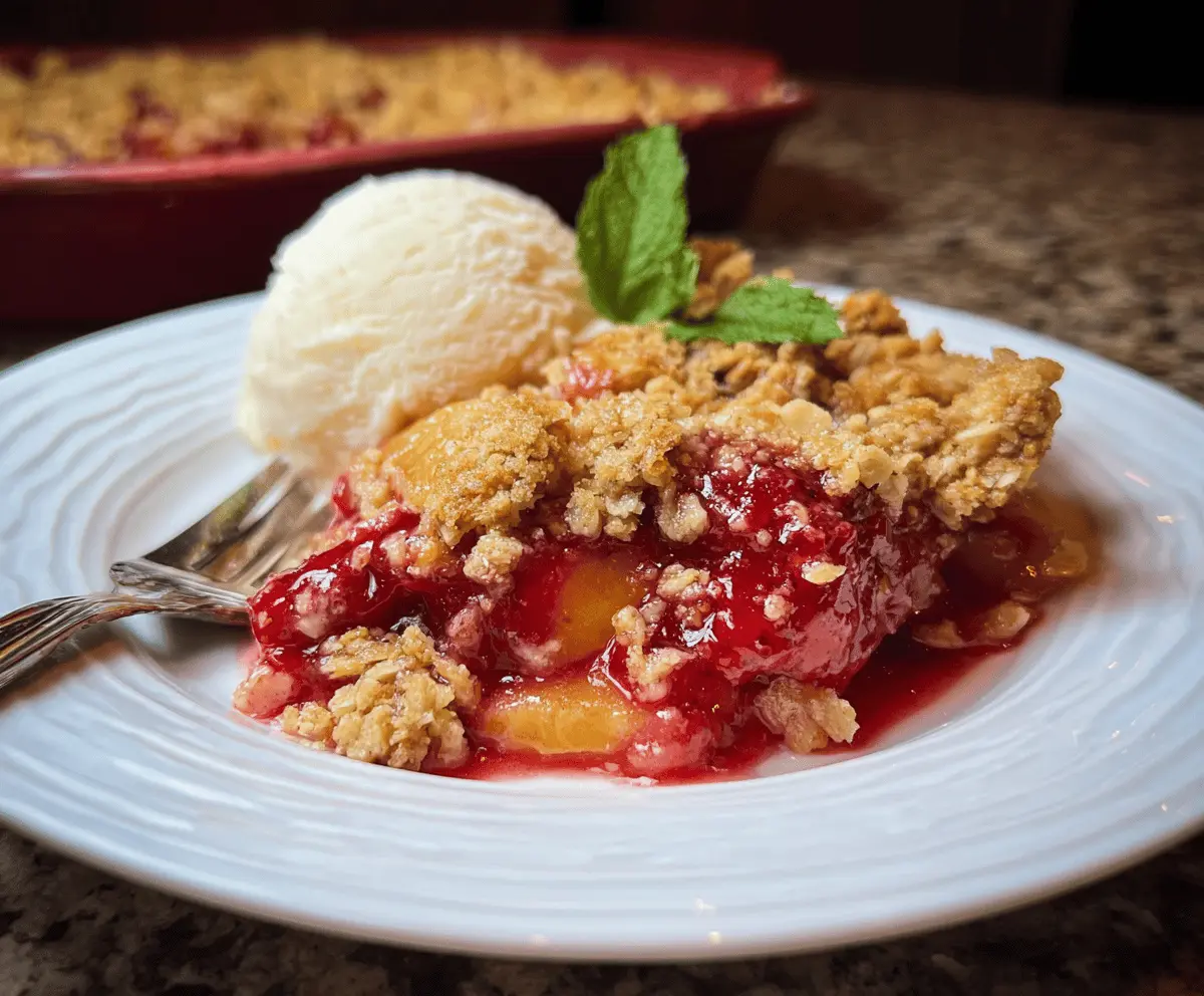 Easy Strawberry Peach Crisp Recipe