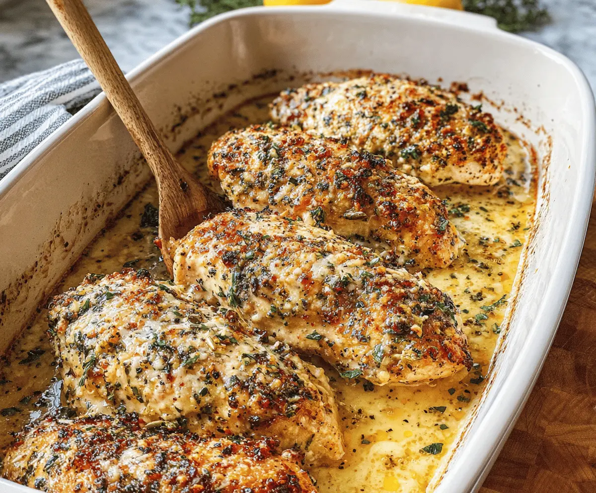 Easy Garlic Parmesan Chicken Bake Recipe