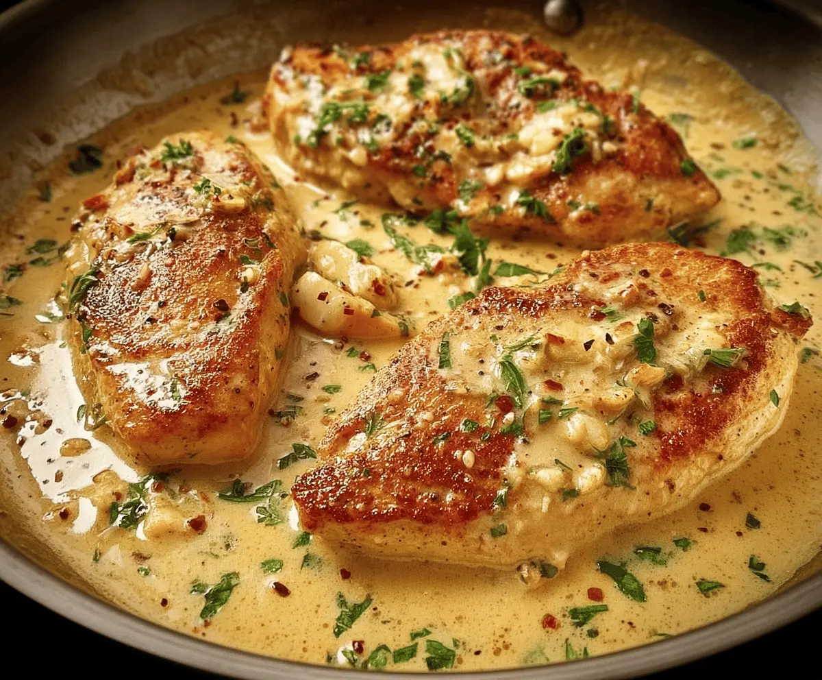 Easy Creamy Garlic Chicken Recipe