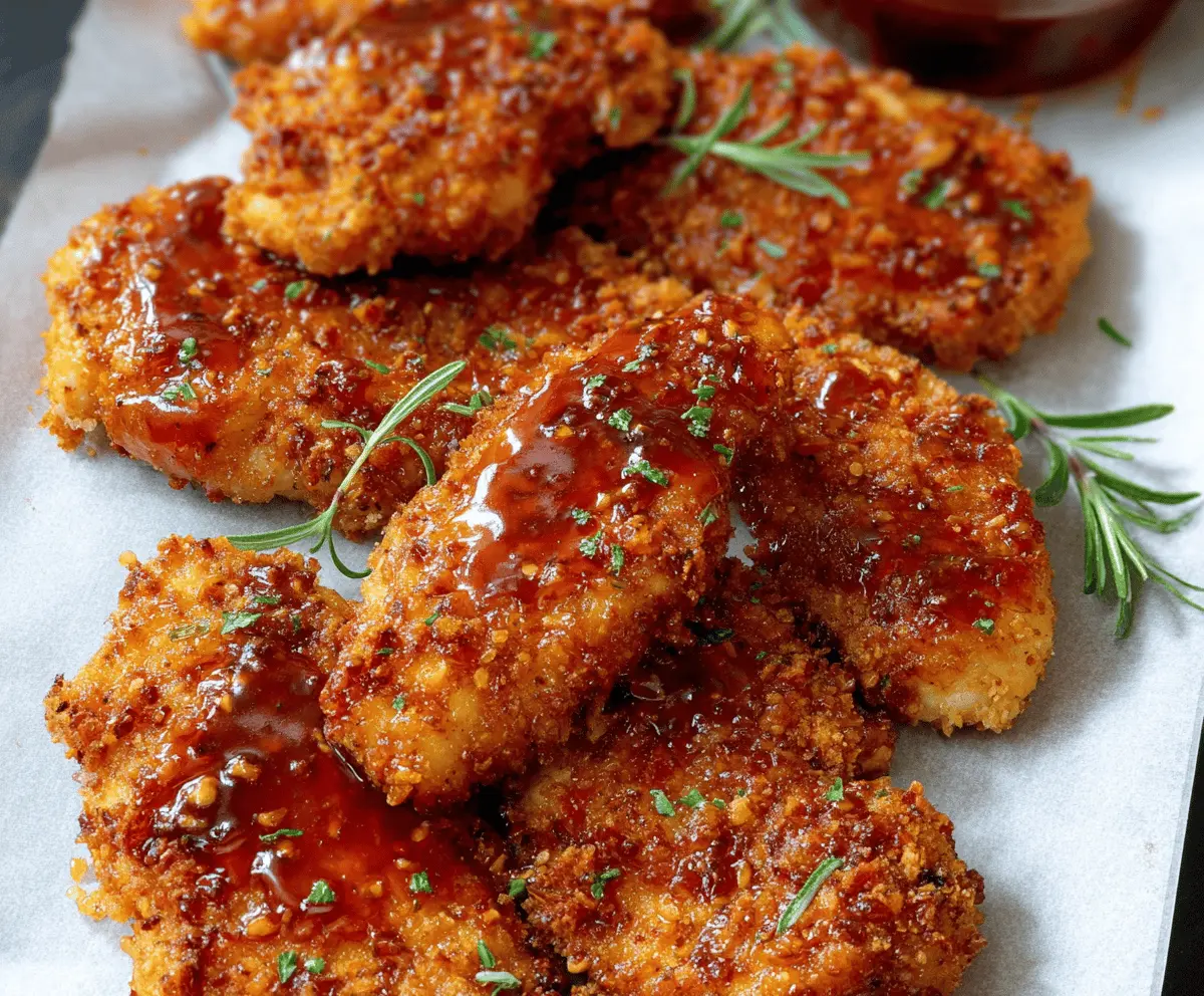 Baked Crunchy Hot Honey Chicken