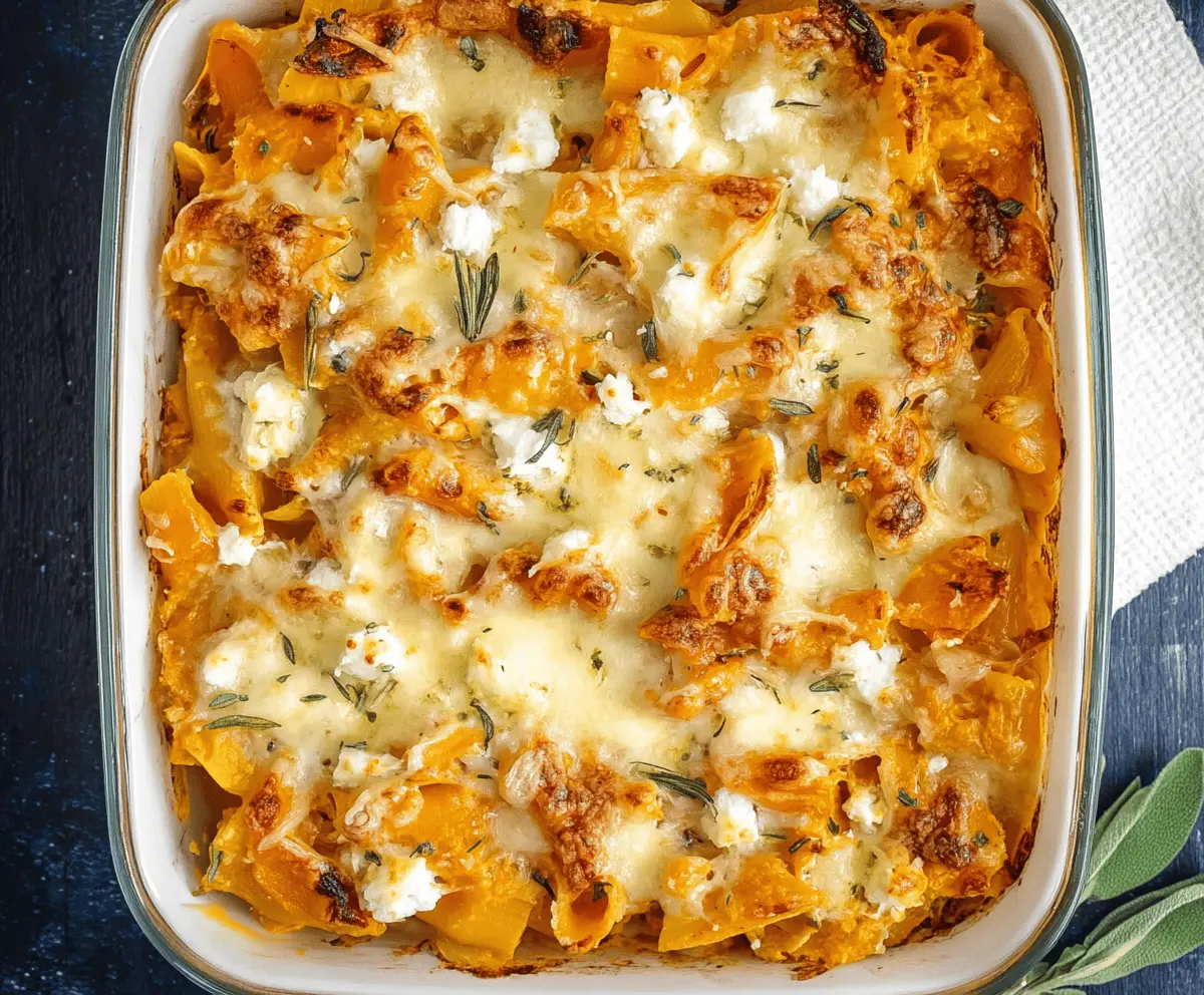 Cheesy Pumpkin Ricotta Pasta Bake