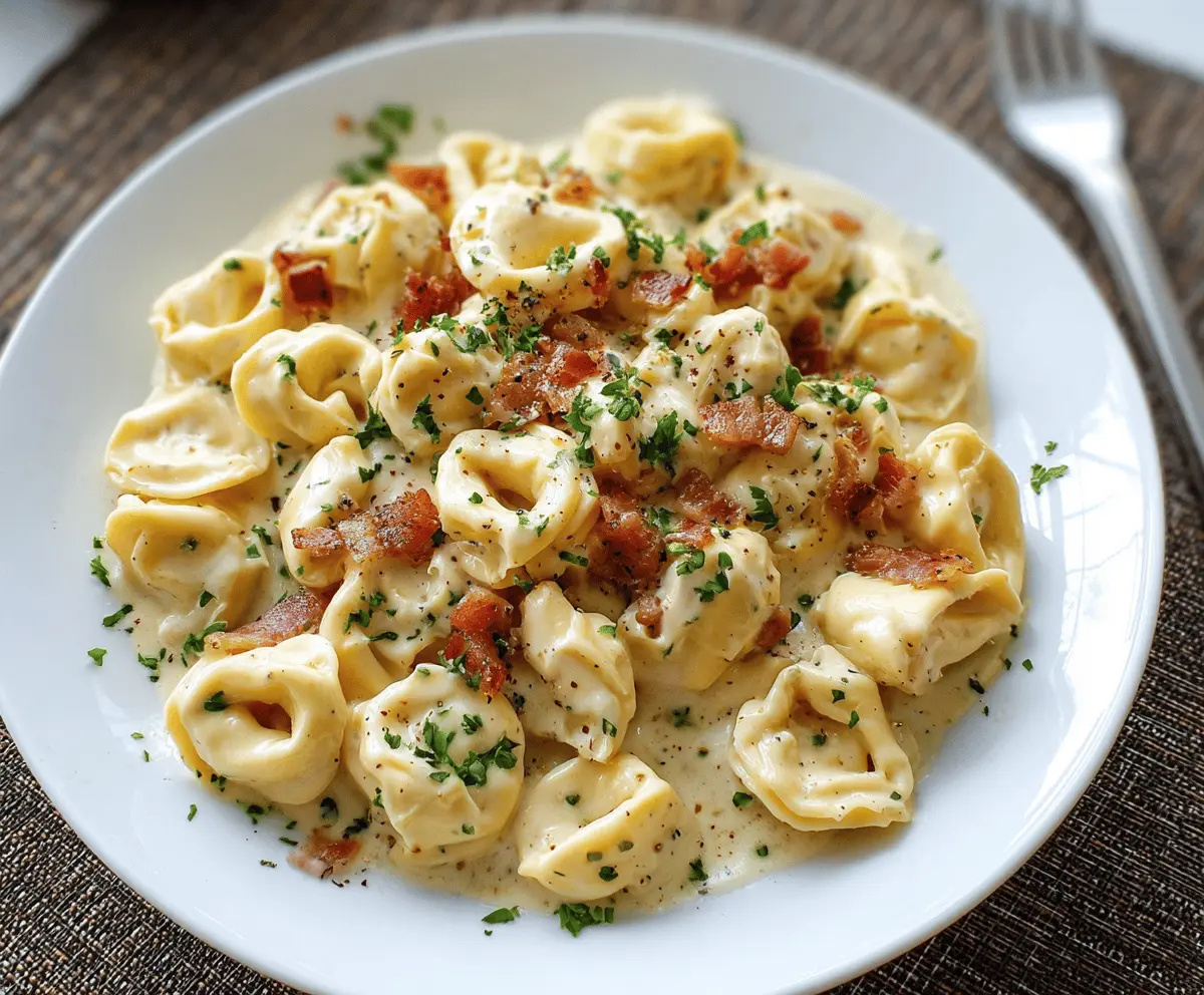 Creamy Tortellini Carbonara