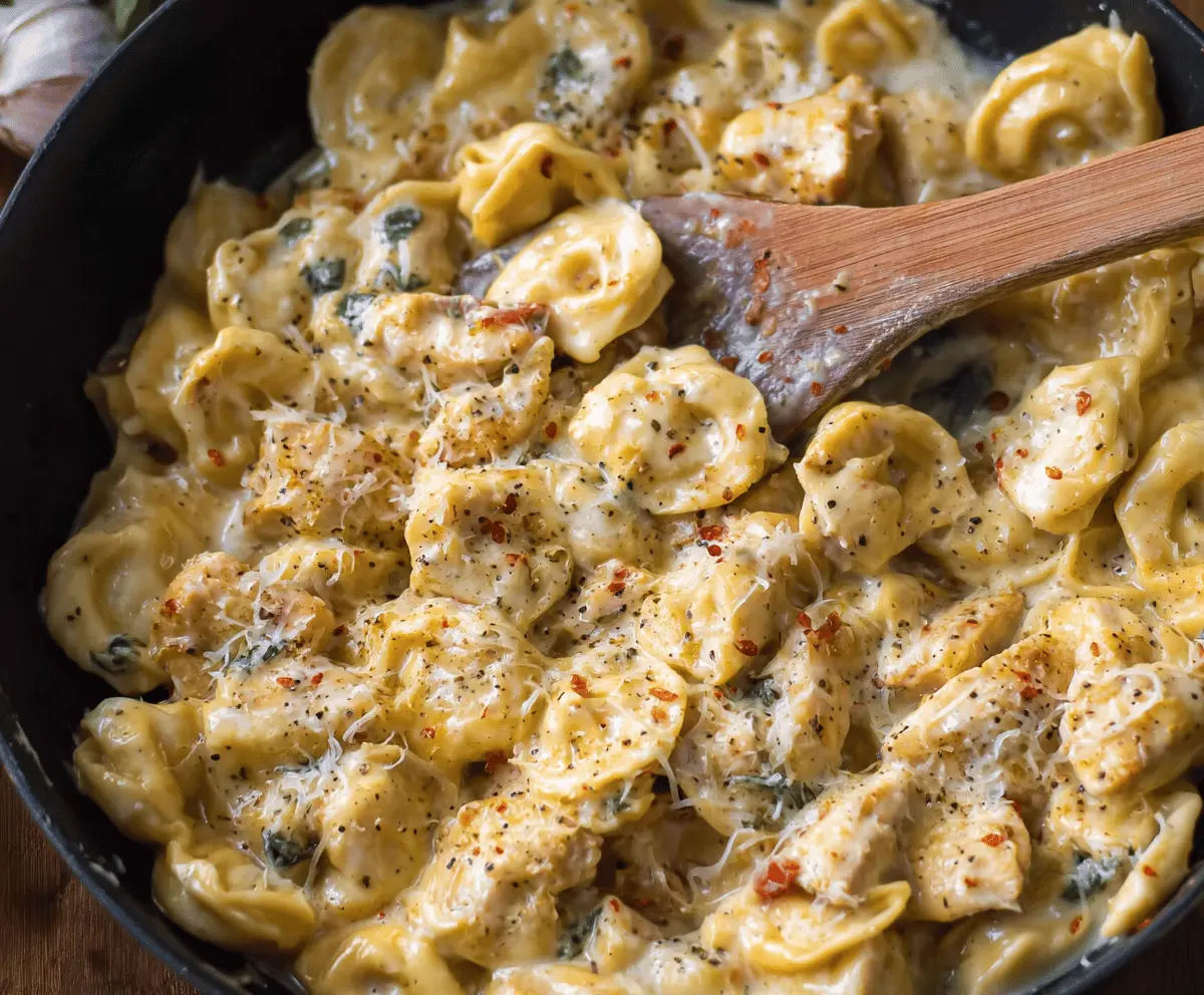 Garlic Parmesan Chicken Tortellini