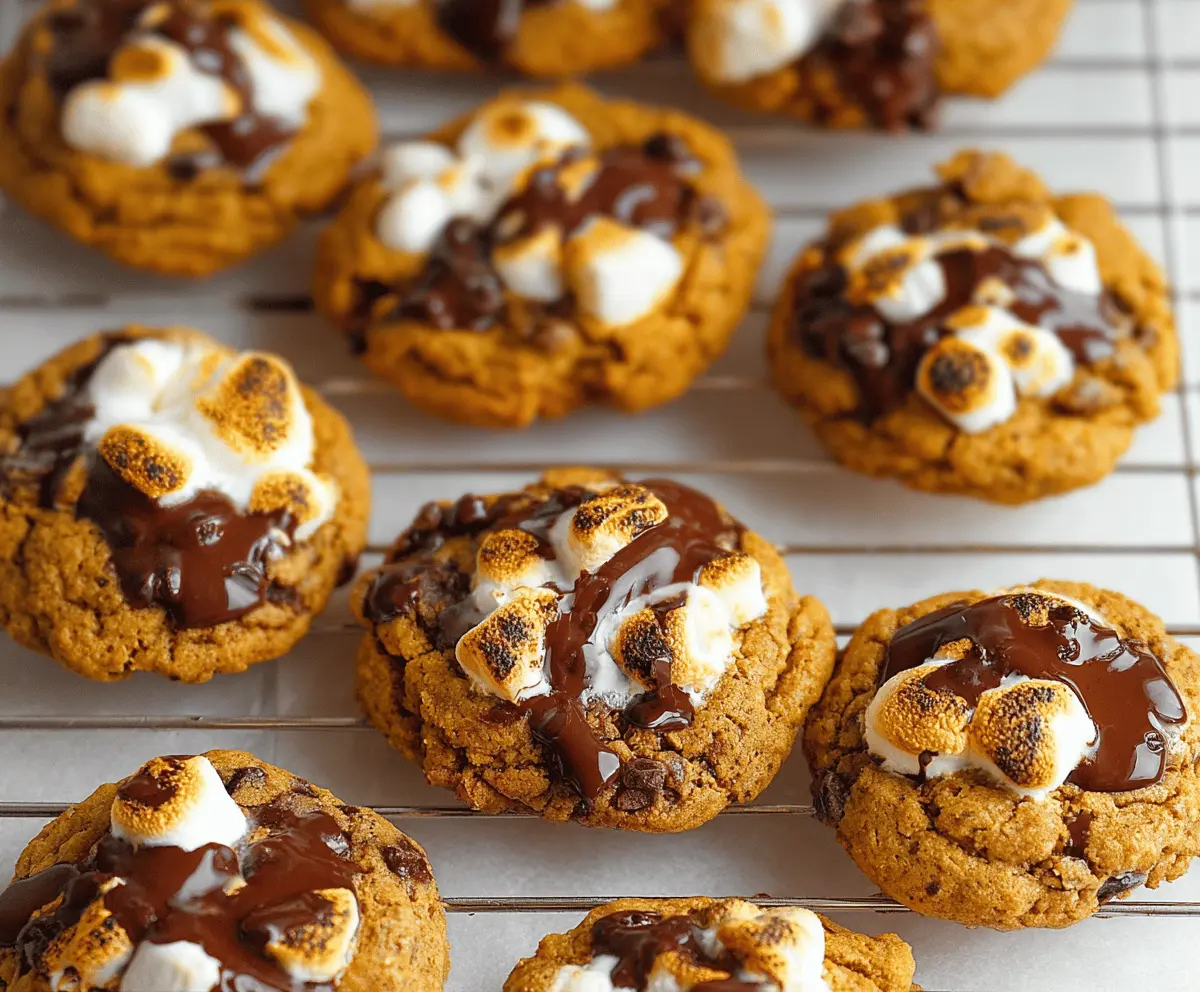 Pumpkin S'mores Cookies