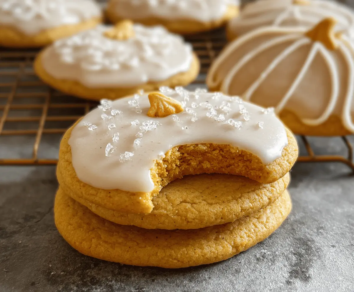 Delicious Pumpkin Spice Sugar Cookies topped with a sprinkle of cinnamon, perfect for fall festivities