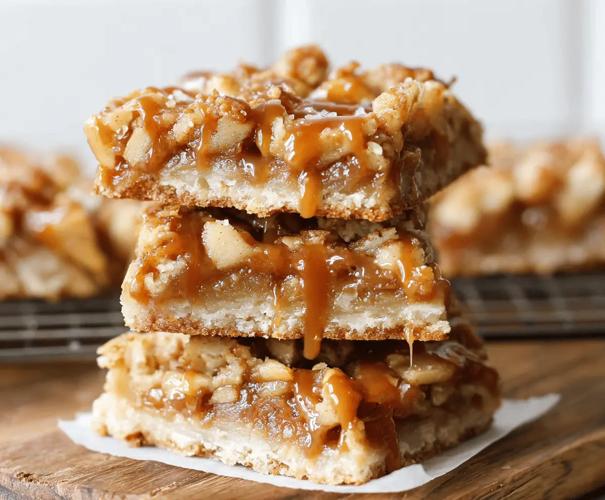 Salted Caramel Apple Bars