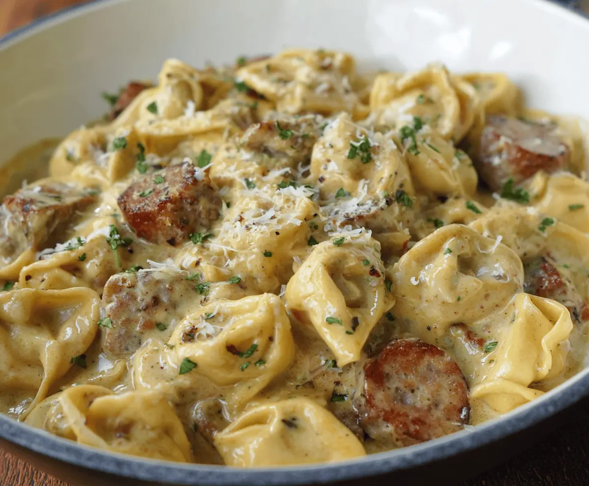 Sausage Tortellini Alfredo