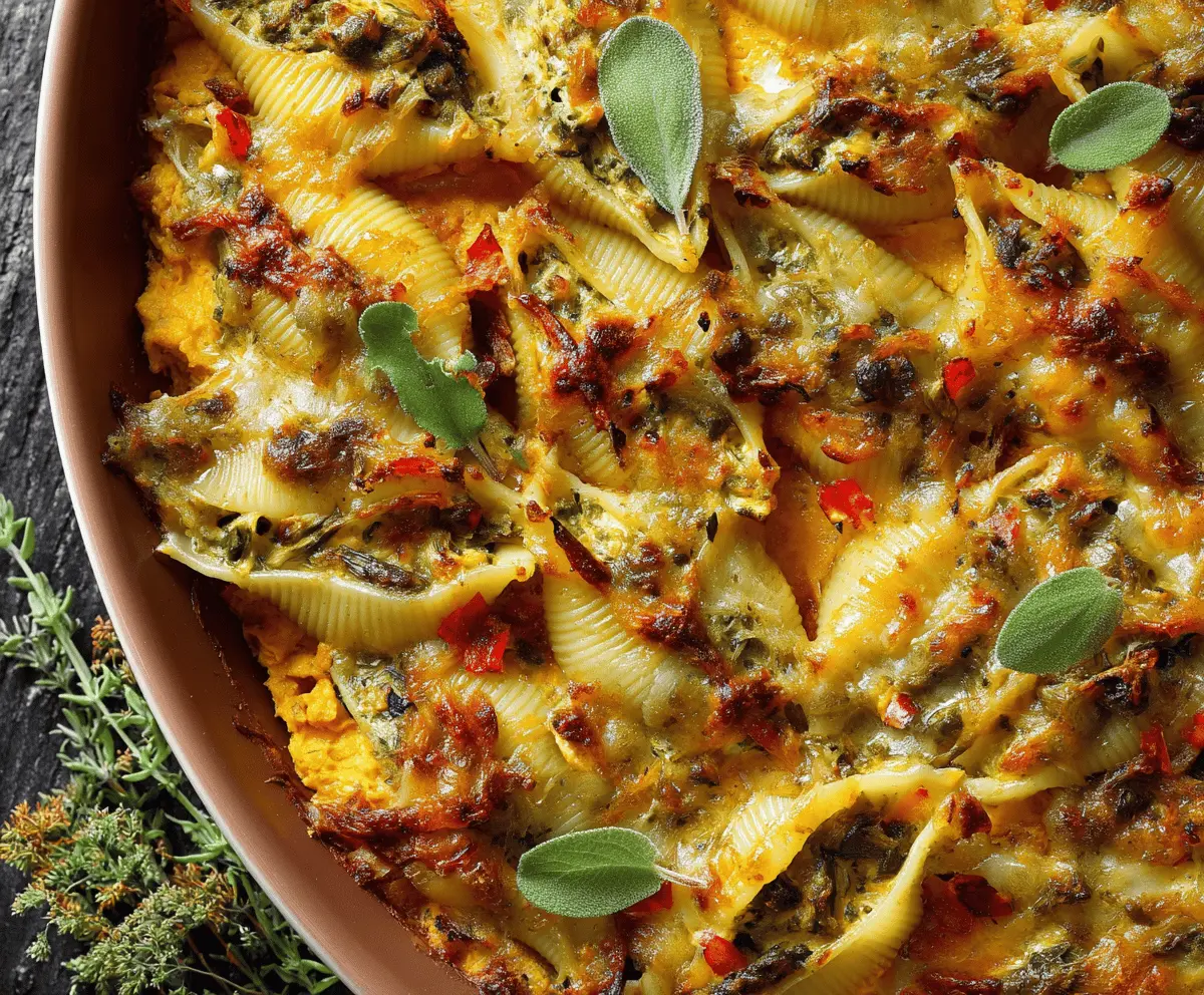 Vegan Pumpkin Ricotta Stuffed Shells