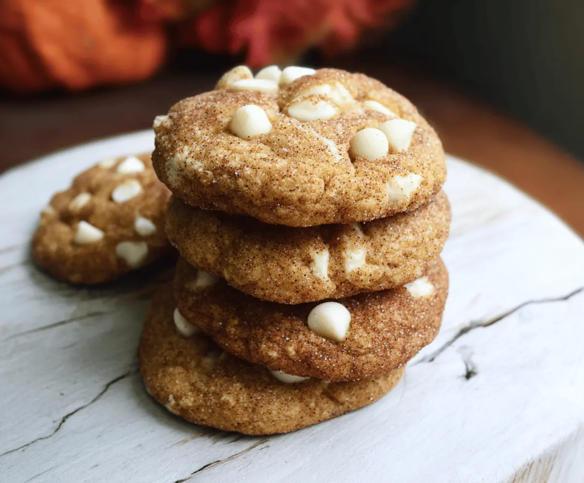 White Chocolate Pumpkin Snickerdoodles