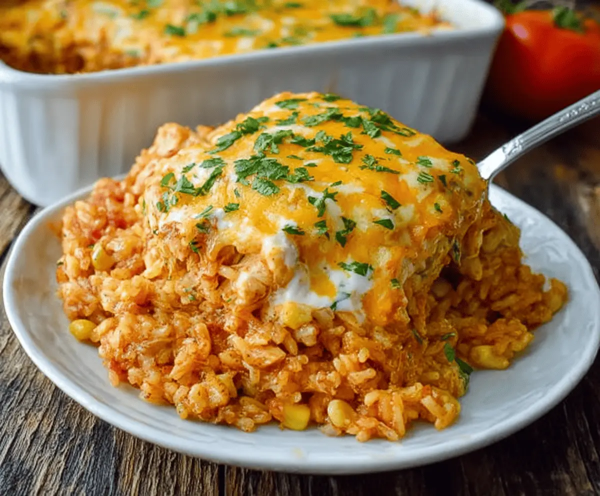 Chicken Enchilada Rice Casserole (35 minutes)