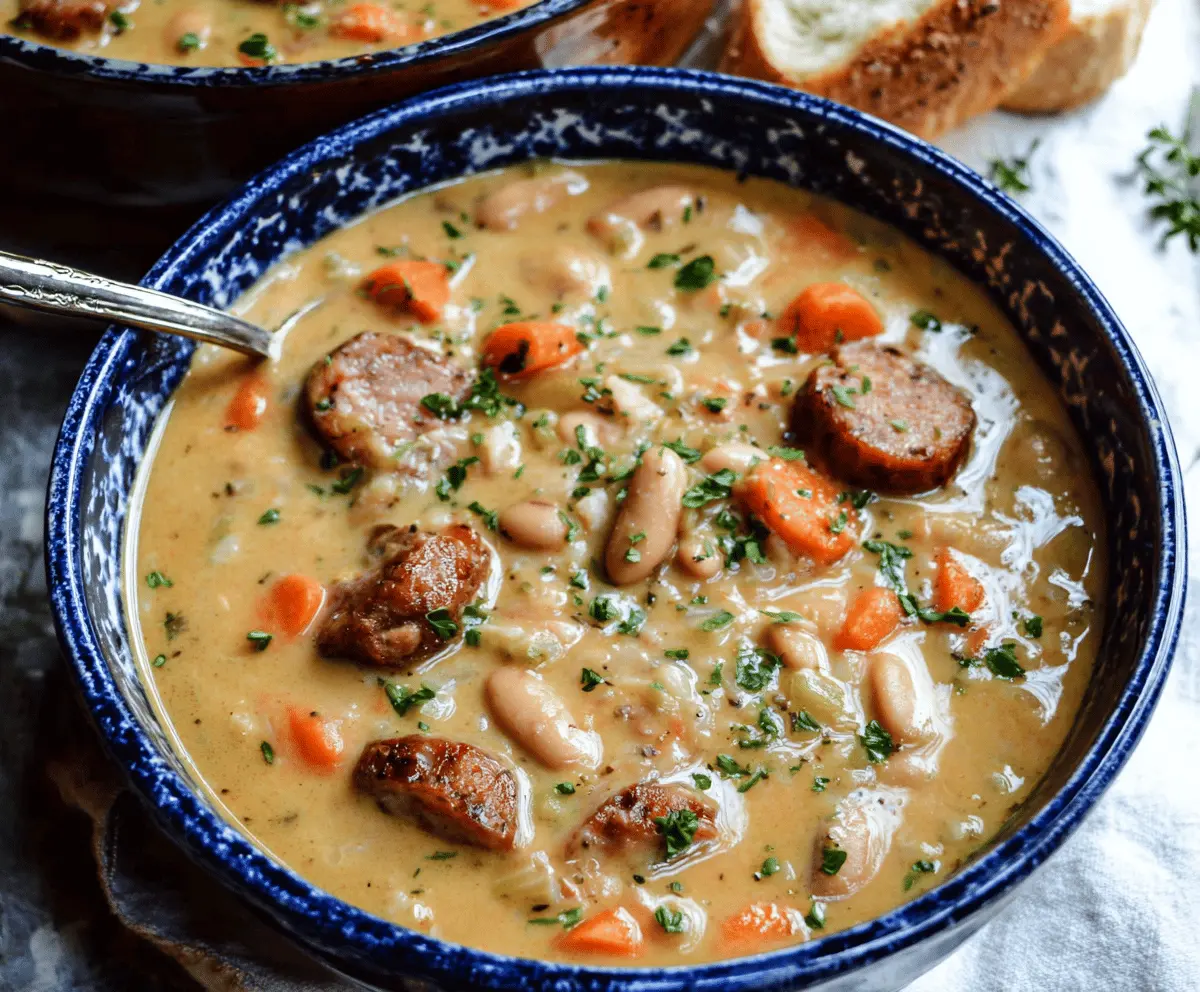Creamy Bean Soup with Sausage Meal