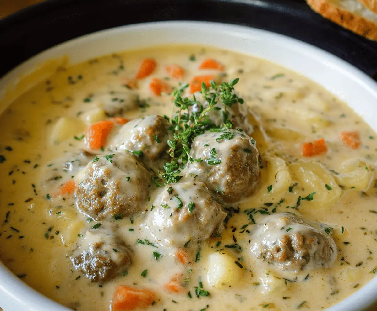 Creamy Meatball Soup