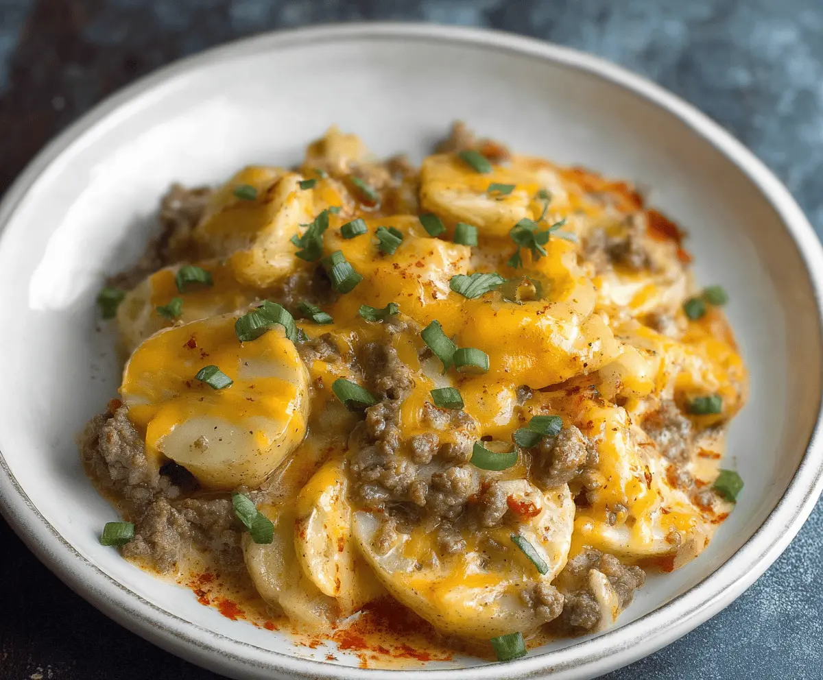 Crockpot Hamburger Potato Casserole