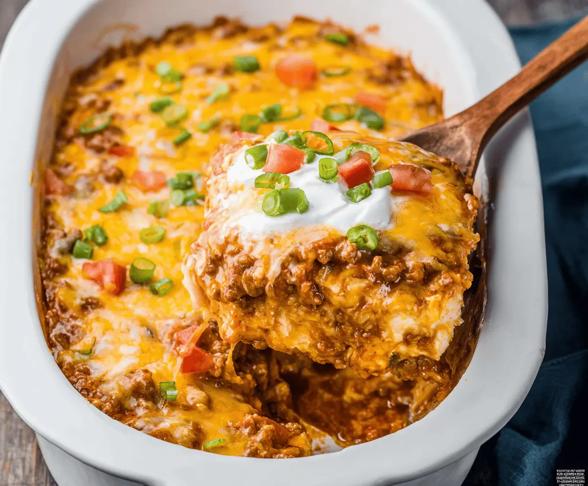 Crockpot Taco Casserole
