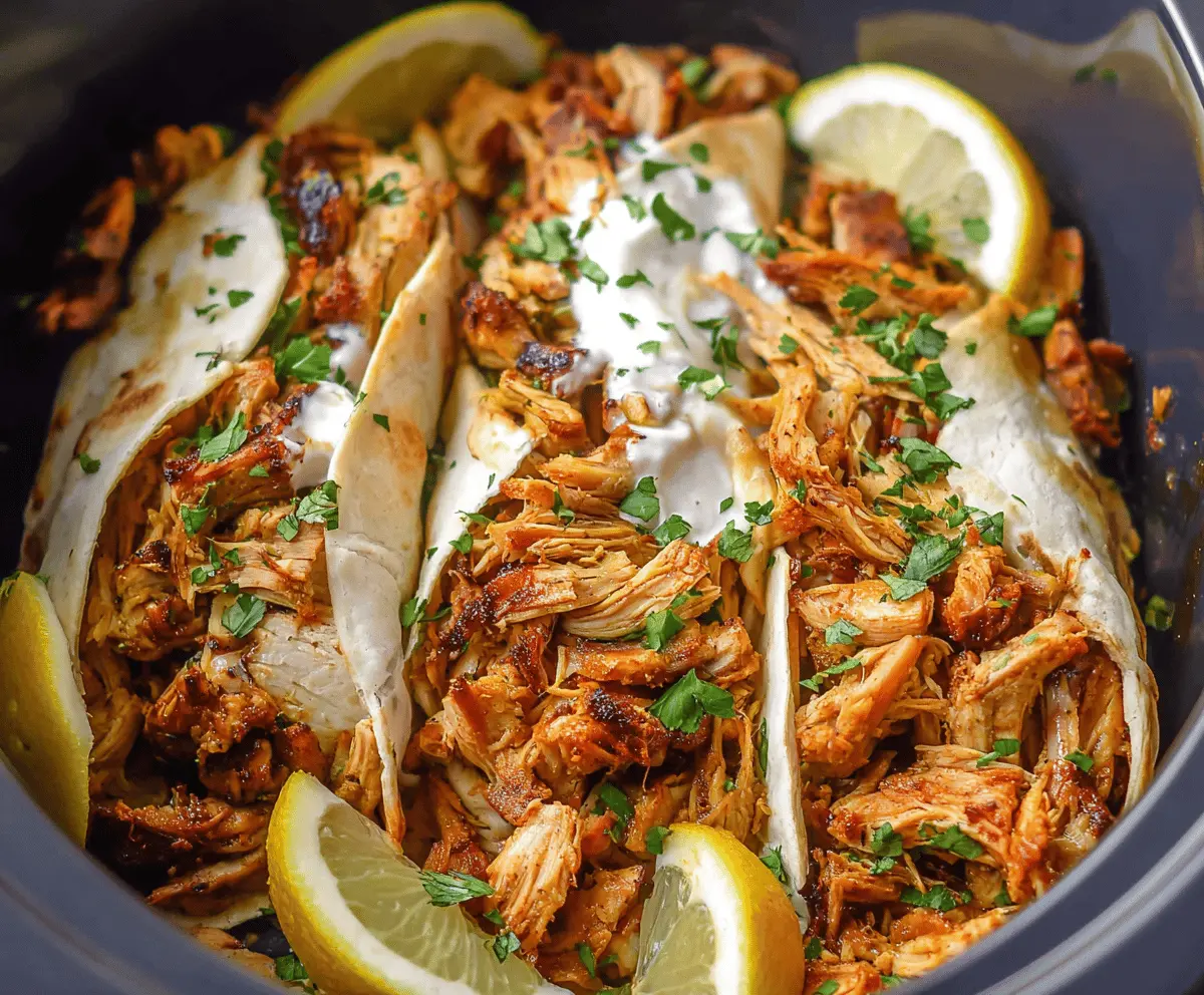 Easy Slow Cooker Chicken Shawarma Recipe: Tender, Flavorful & Simple!