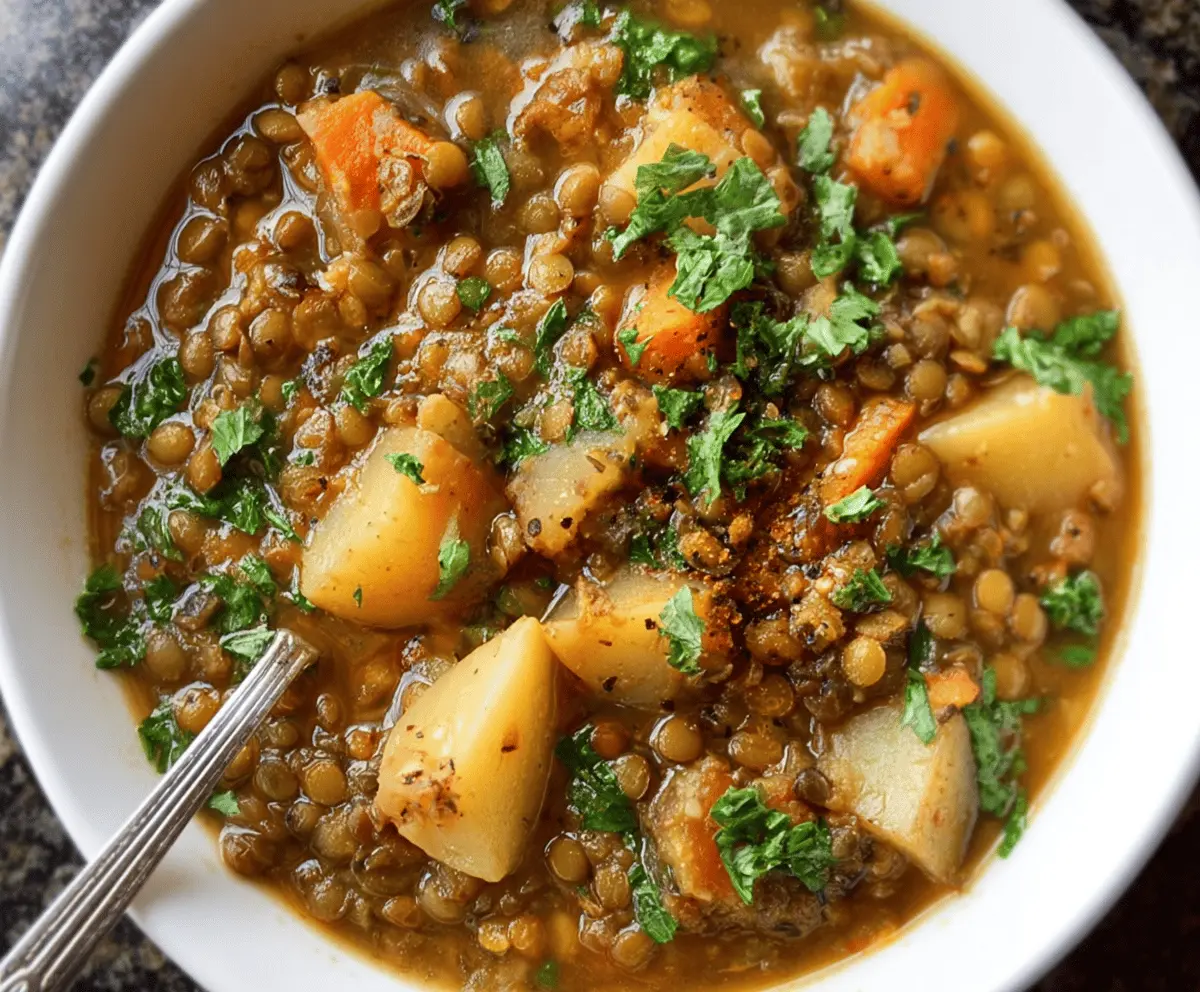 Hearty Lentil and Potato Soup