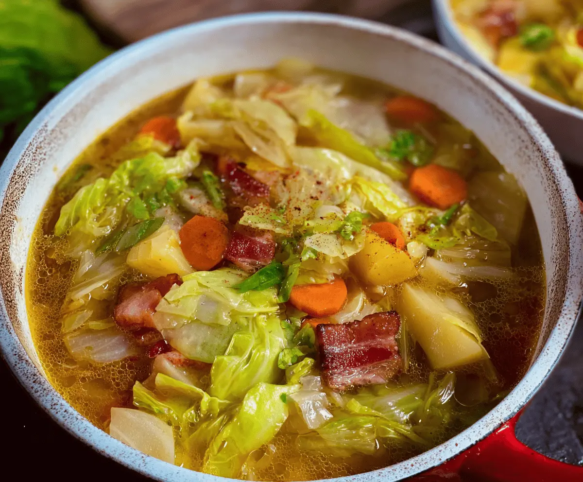 Irish Bacon, Cabbage & Potato Soup Recipe