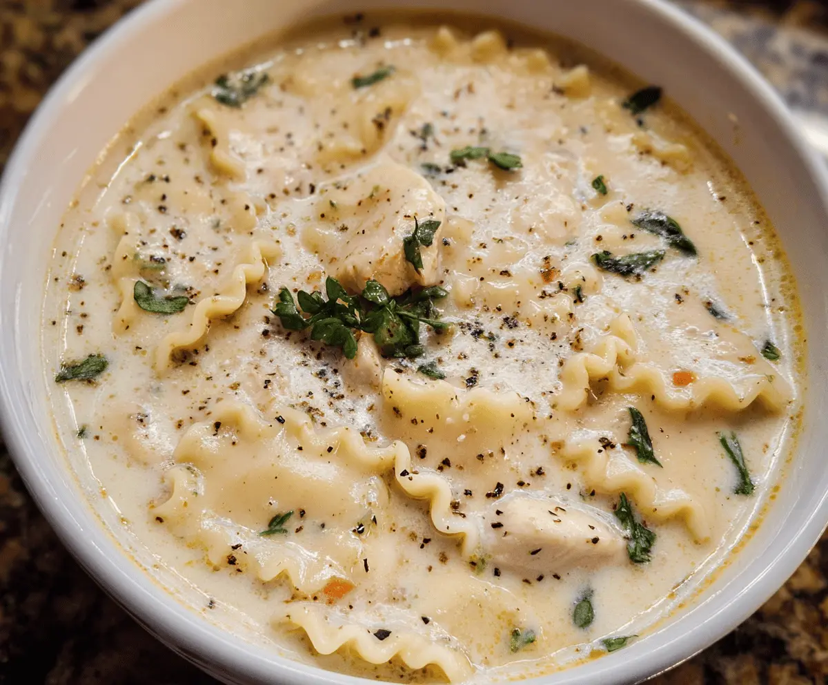 Irresistible White Chicken Lasagna Soup Creation