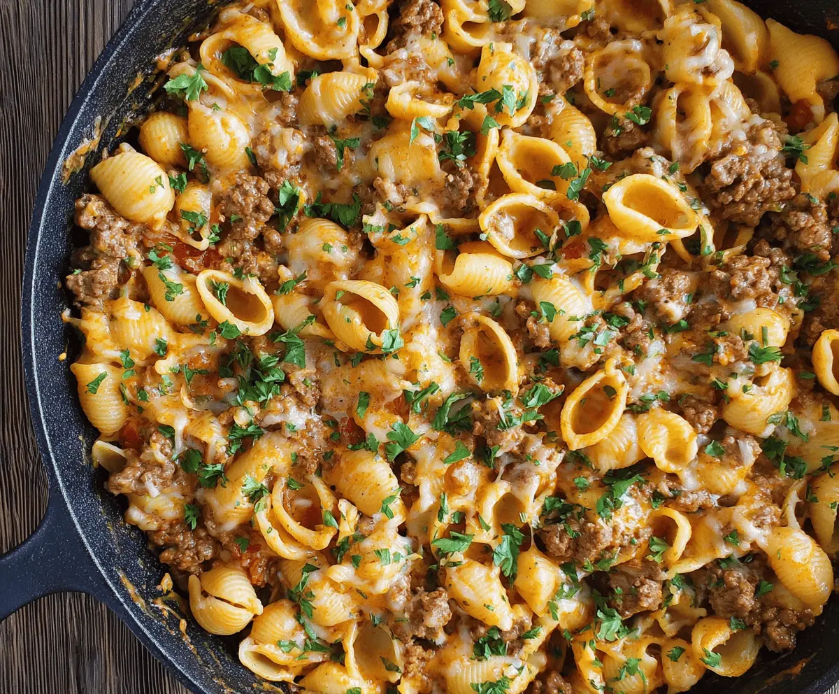One-Pot Creamy Beef and Shells Recipe: Easy Comfort Dinner