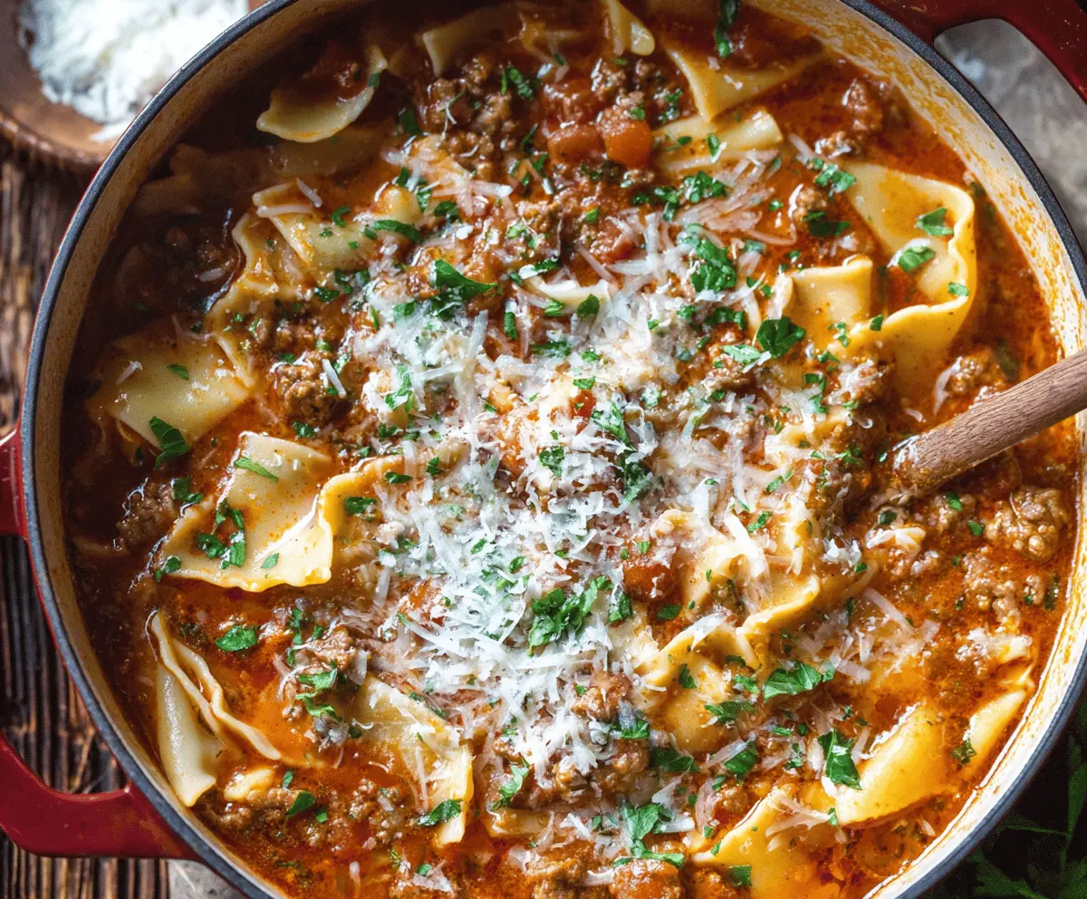 One-Pot Lasagna Soup Recipe
