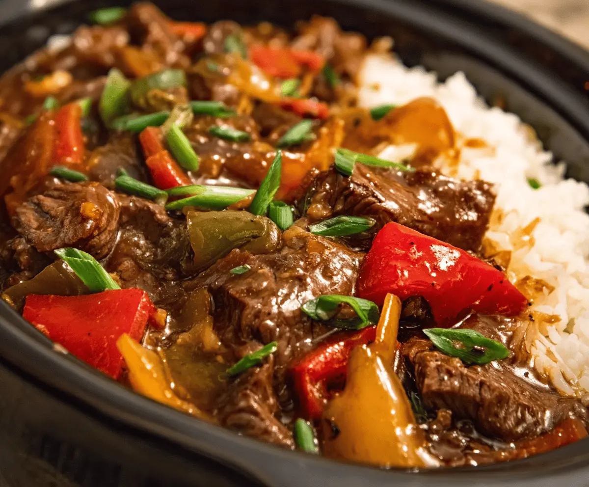 Easy Slow Cooker Pepper Steak Recipe for Tender, Flavorful Beef
