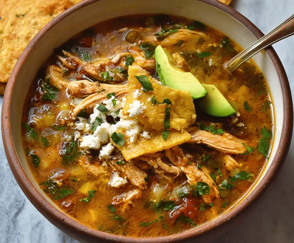 Poblano Chicken Tortilla Soup