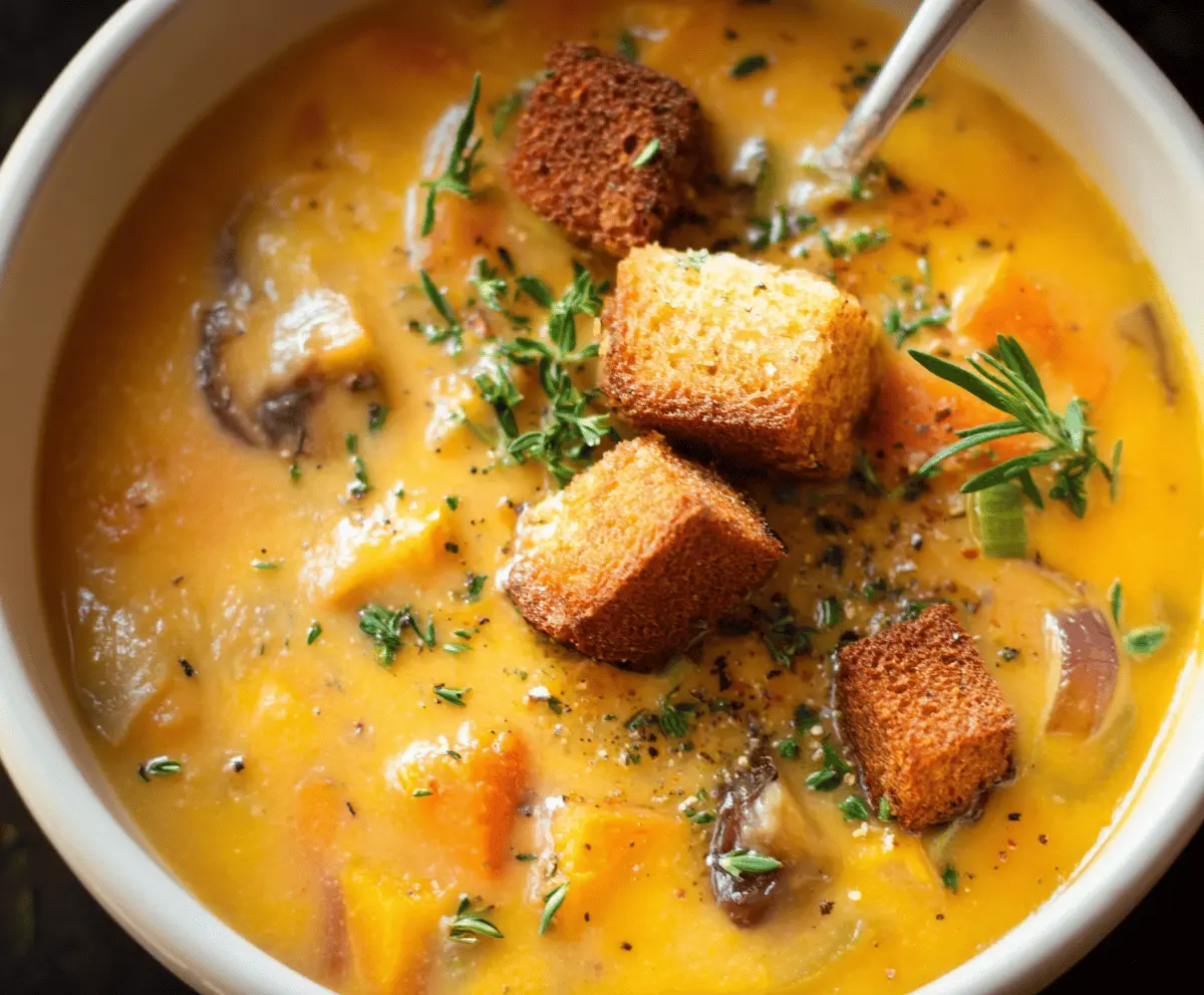 Savory Roasted Winter Vegetable Soup Recipe