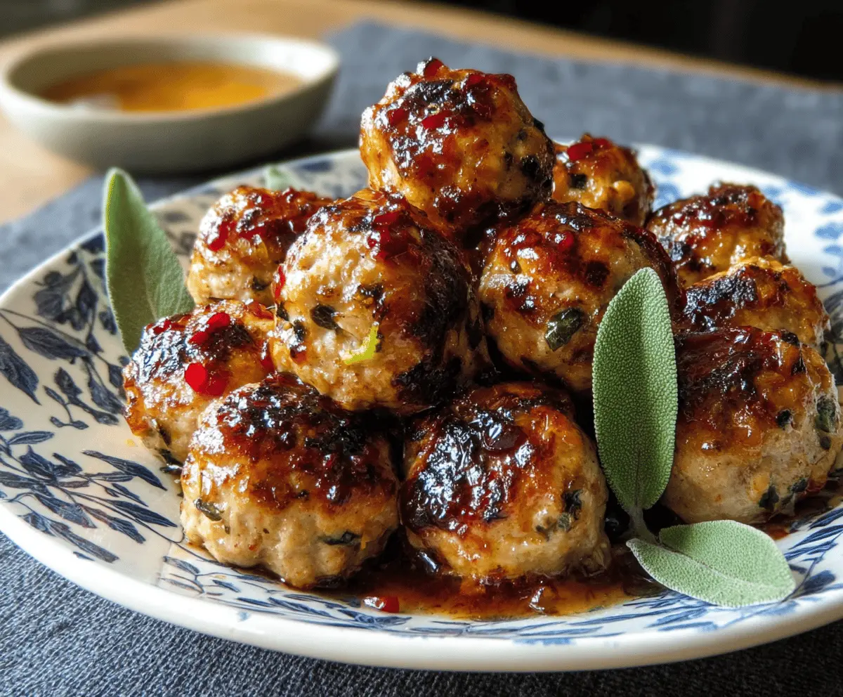Healthy Apple & Sage Turkey Meatballs Recipe for Easy Dinner