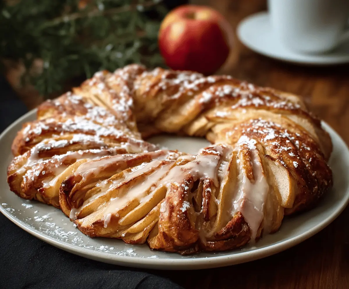 Cozy Apple Kringle Recipe with Sweet Vanilla Glaze