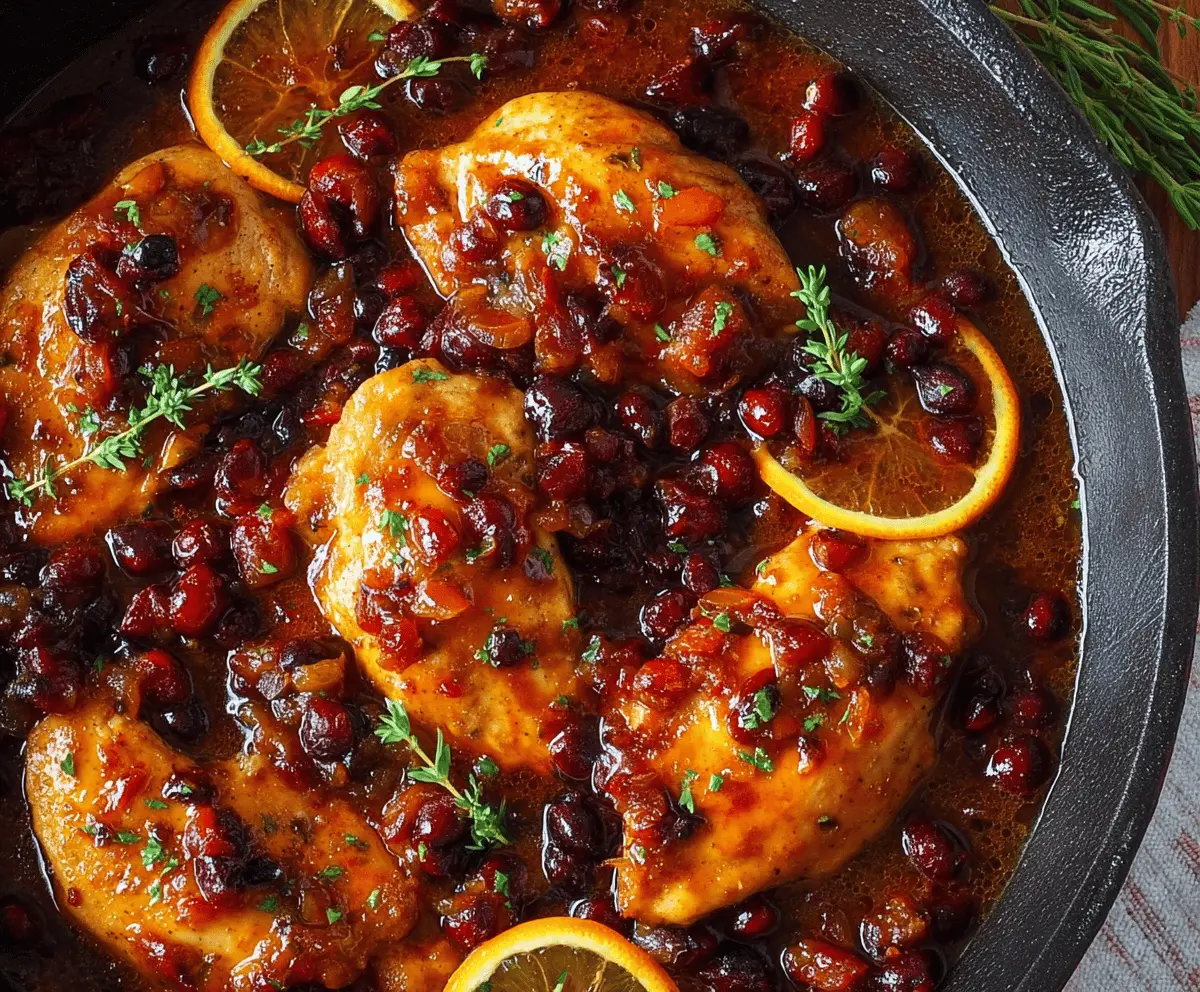 Easy Cranberry Orange Chicken Recipe with Tangy Citrus Flavor