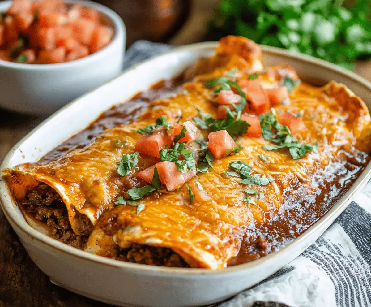 Quick and Delicious Ground Beef Enchiladas in 30 Minutes