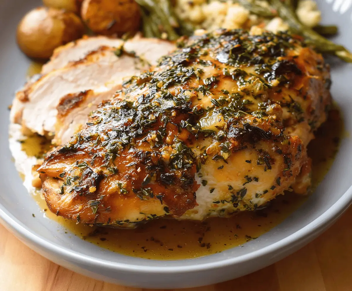 Easy Garlic Herb Slow Cooker Turkey Breast Recipe