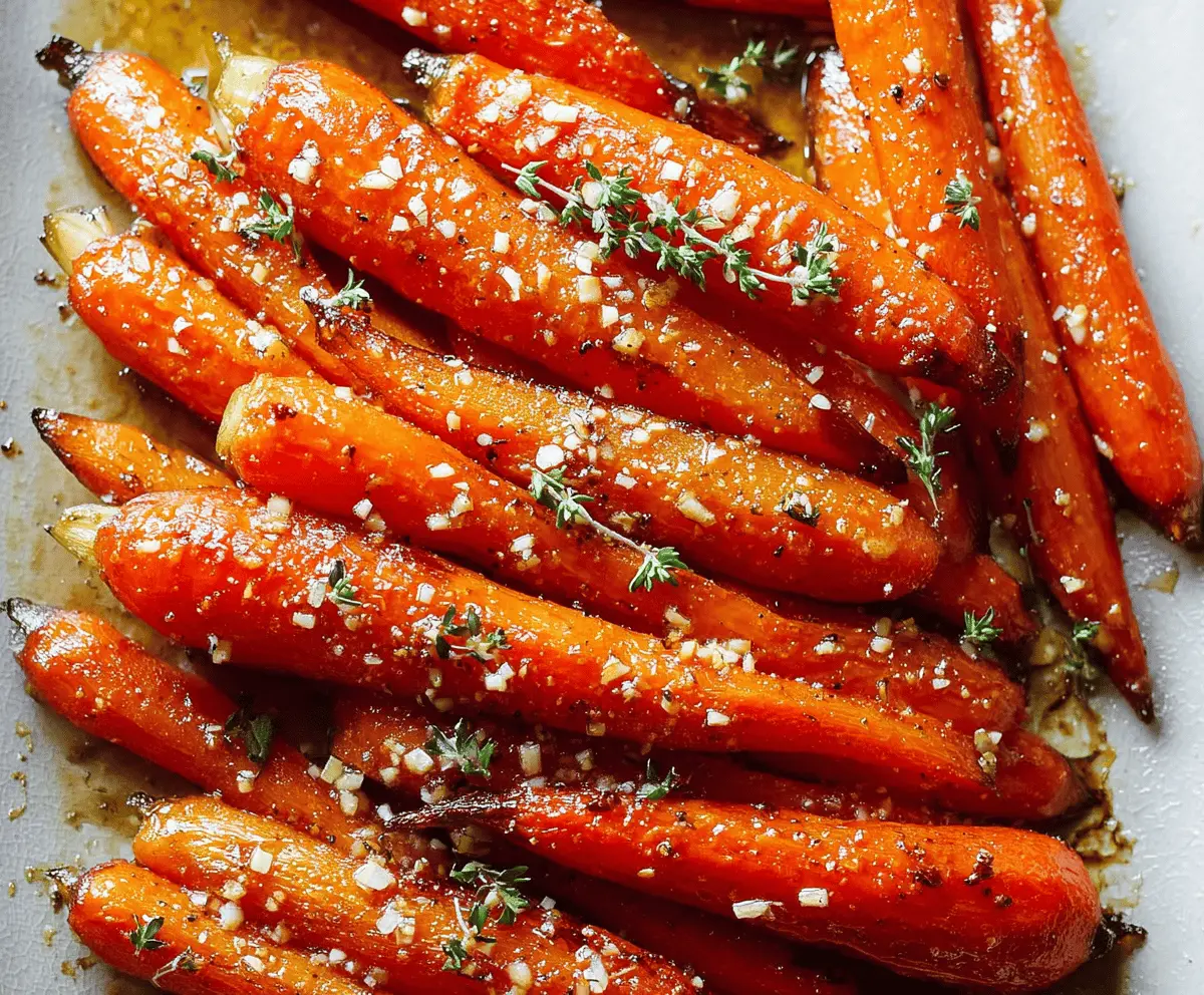 Easy Honey Garlic Roasted Carrots Recipe – Sweet & Savory Side Dish