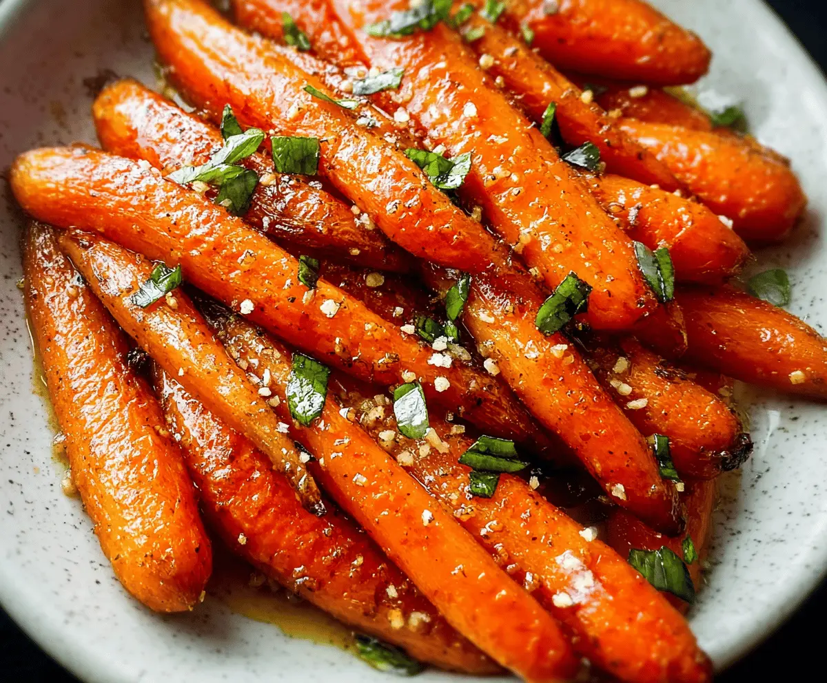Easy Honey Garlic Roasted Carrots Recipe – Sweet & Savory Side Dish