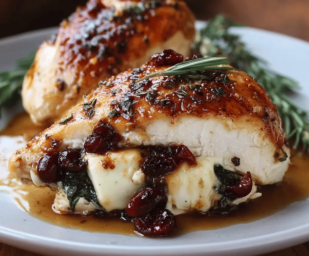 Cranberry Brie Stuffed Chicken Recipe – Easy & Delicious