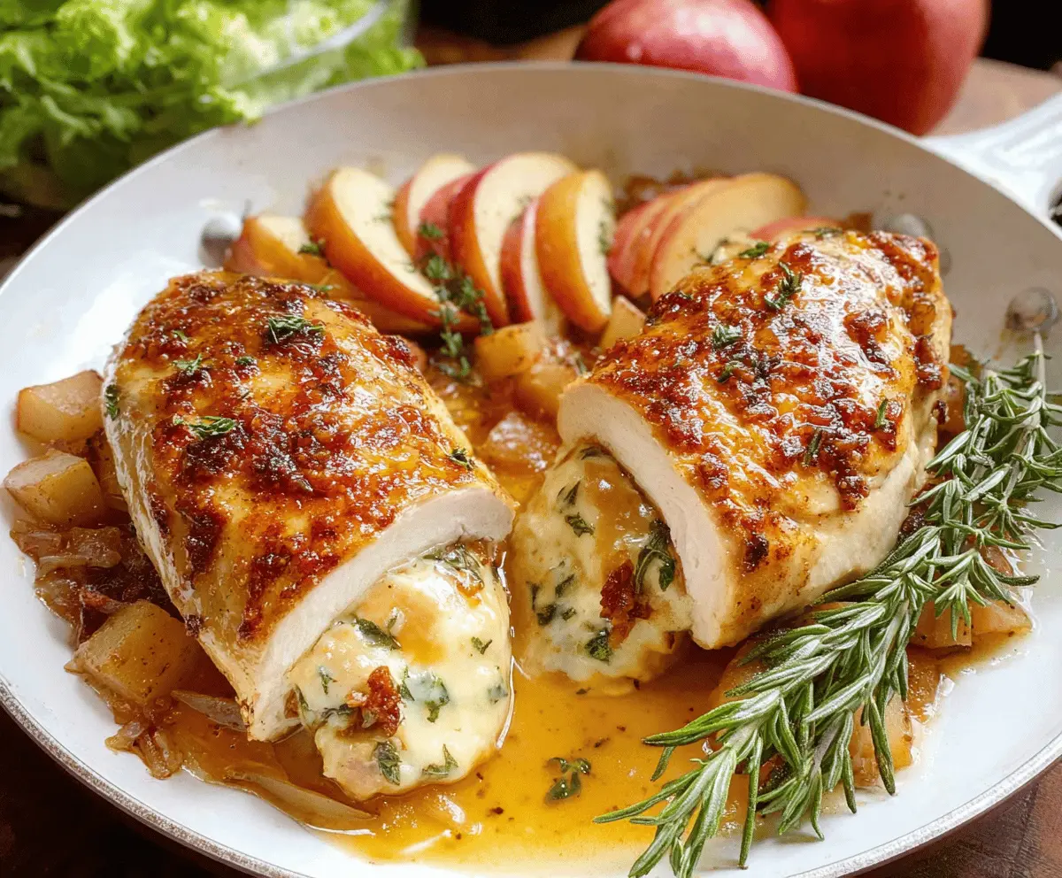 Irresistible Maple Glazed Apple & Brie Stuffed Chicken Recipe