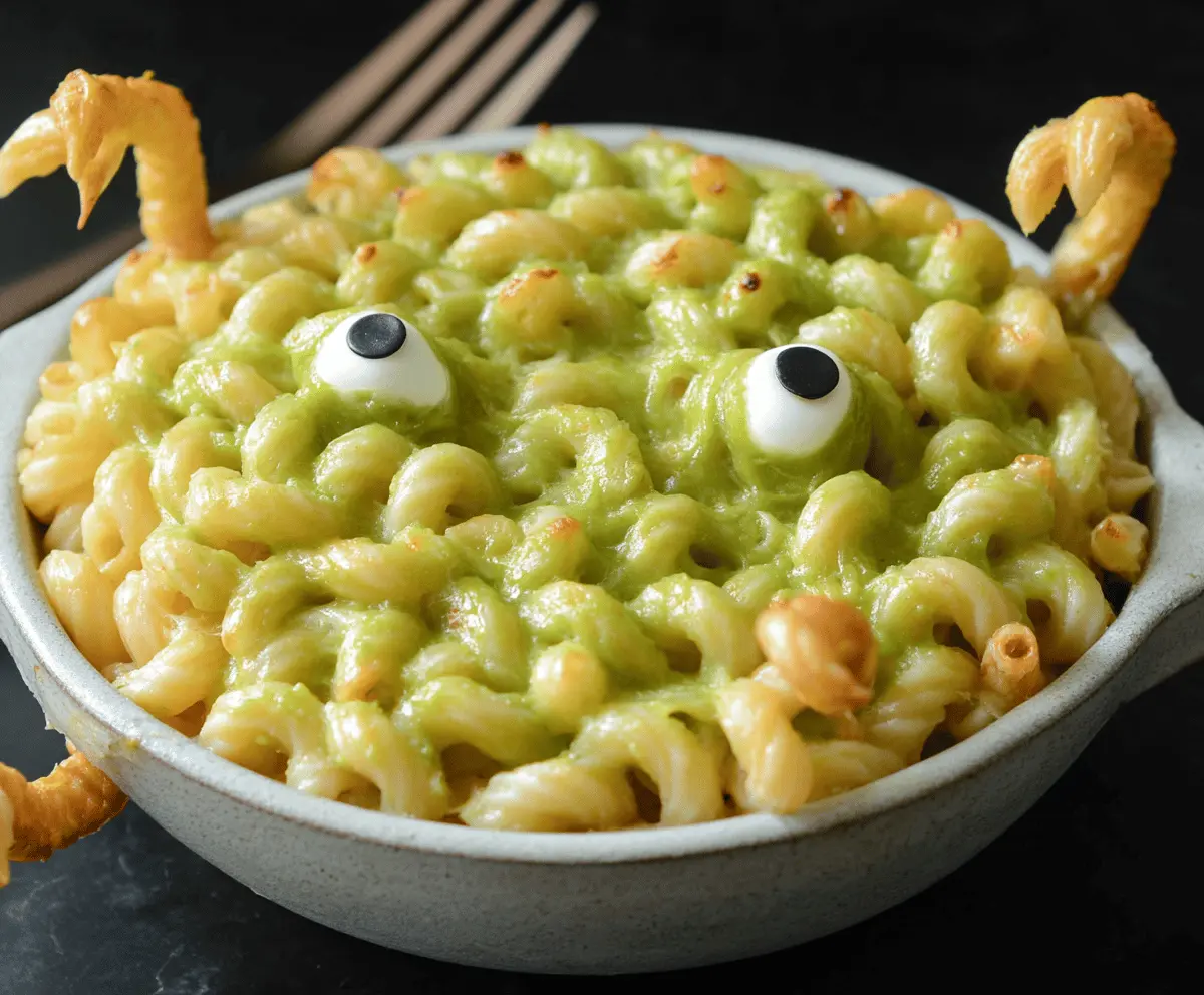 Creepy Monster Mac and Cheese Recipe for Halloween Dinner