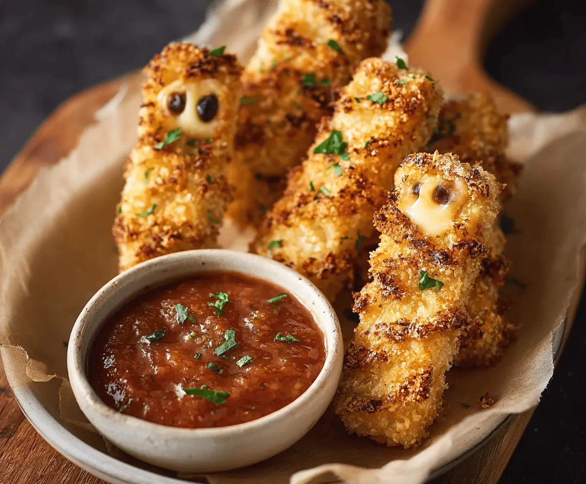 Easy Mummy Mozzarella Sticks Recipe – Fun Halloween Appetizer