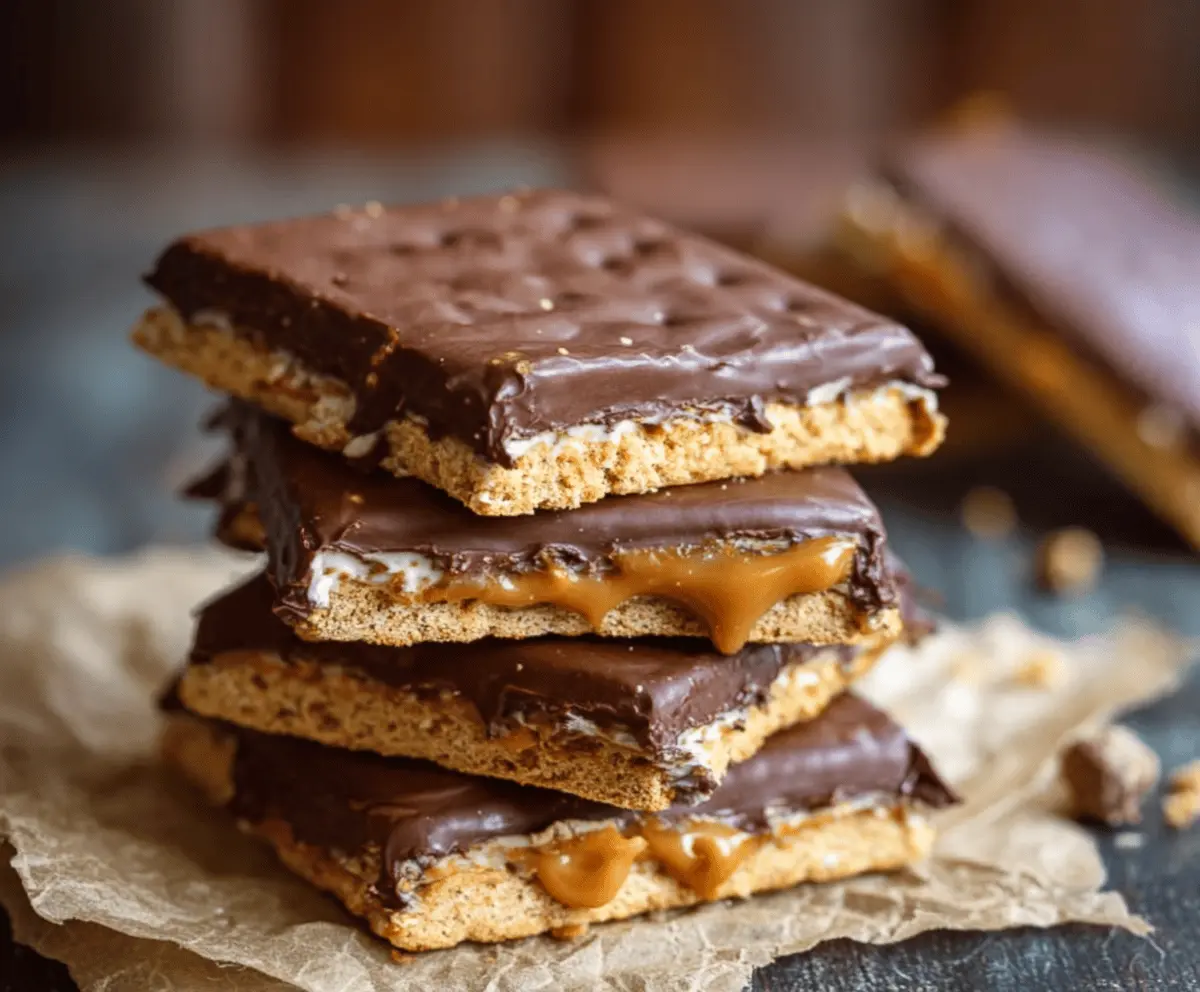 No Bake Buckeye Graham Cracker Treats – Easy, Peanut Butter Chocolate Dessert