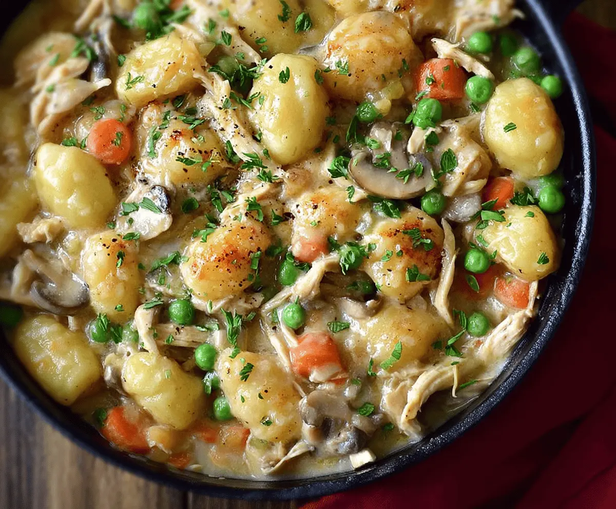 Easy One Pot Gnocchi Chicken Pot Pie Recipe