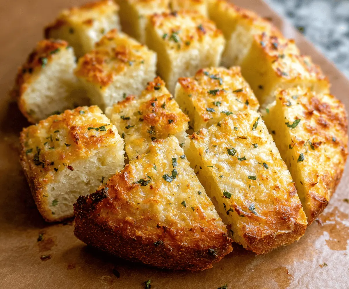 Parmesan Garlic Artisan Bread Recipe – Easy & Fresh from Oven