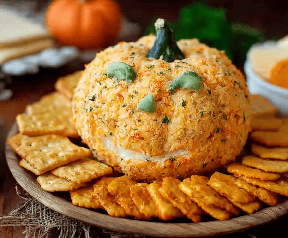 Easy Pumpkin Cheese Ball Recipe for Fall Parties